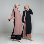 SHABIYAN-440 Gamis Abaya Wanita Terbaru Simple dan Elegan