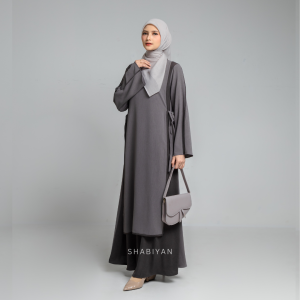 SHABIYAN-440 Gamis Abaya Wanita Terbaru Simple dan Elegan