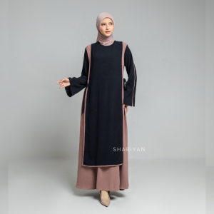SHABIYAN-440 Gamis Abaya Wanita Terbaru Simple dan Elegan