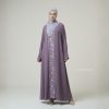 SHABIYAN-631 Abaya Dress Wanita Anti UV dengan Aksen Bordir Elegant