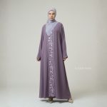 SHABIYAN-631 Abaya Dress Wanita Anti UV dengan Aksen Bordir Elegant