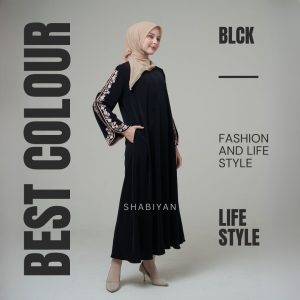 SHABIYAN-632 Gamis Anti UV Abaya Wanita Bordir
