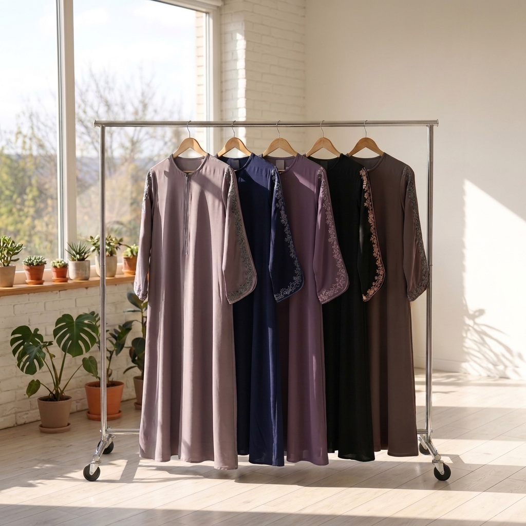 SHABIYAN Gamis Abaya Wanita Anti UV Bordir Mewah Estetik | 632