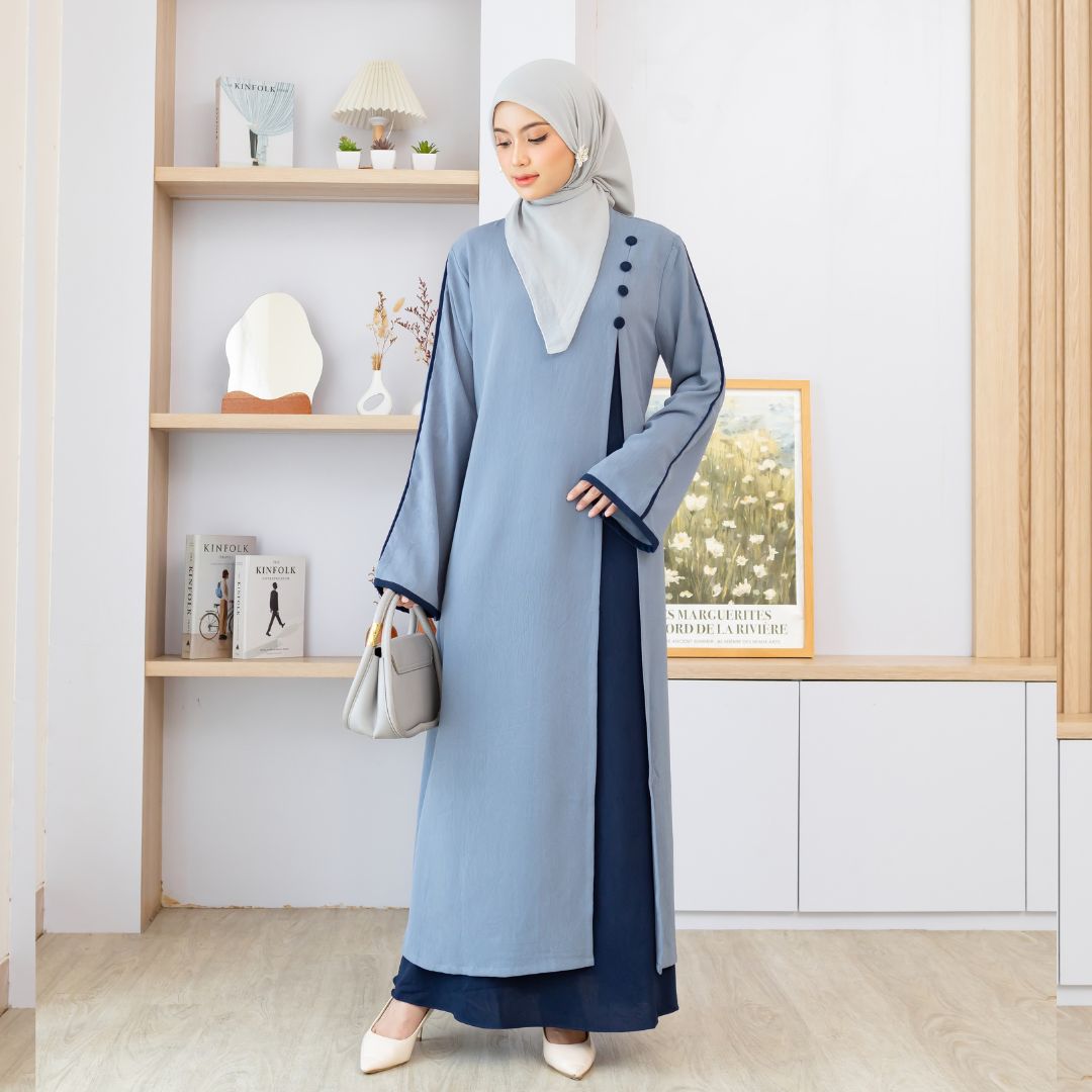SHABIYAN Gamis Wanita Dress Muslimah Remaja Polos Kekinian | 474