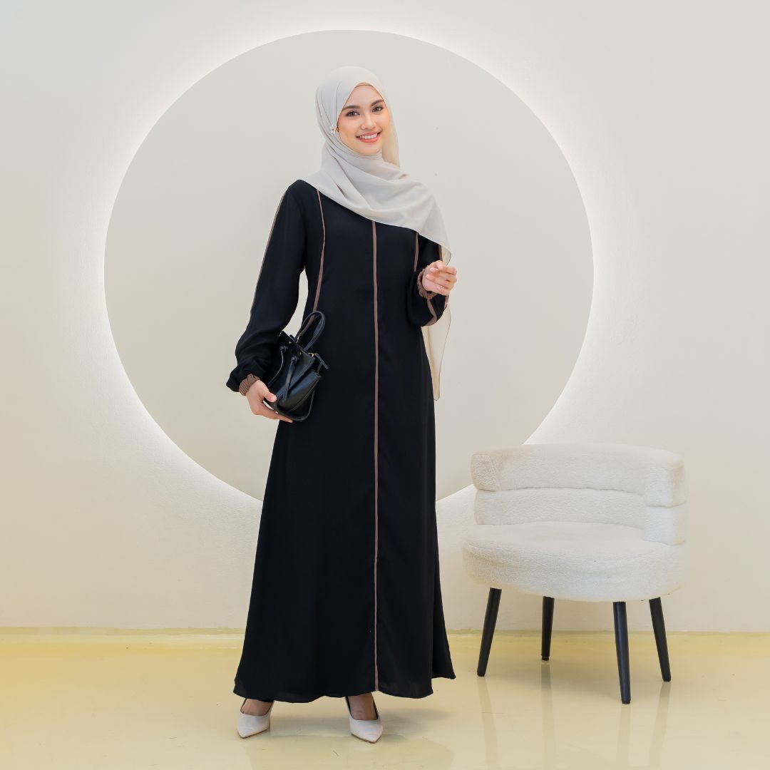 SHABIYAN-366 Gamis Remaja Polos | Dress Wanita Muslimah Wollycrepe