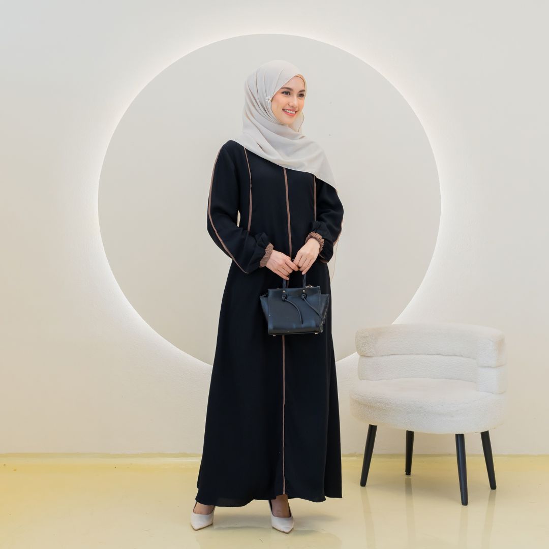 SHABIYAN-366 Gamis Remaja Polos | Dress Wanita Muslimah Wollycrepe