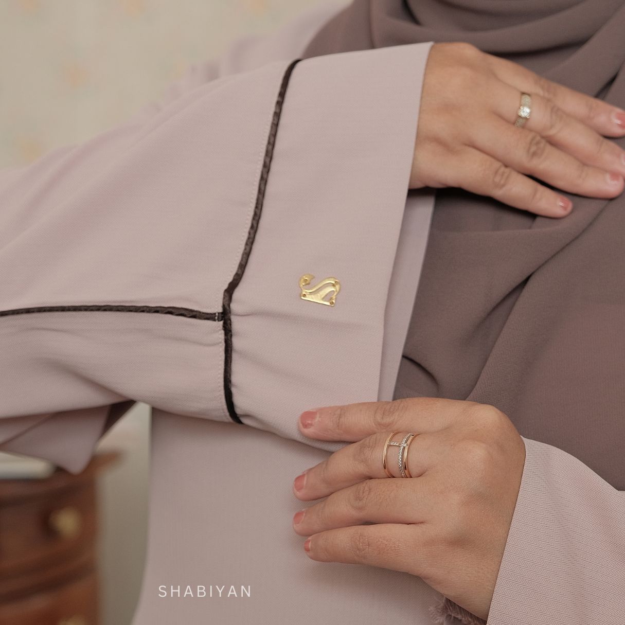 SHABIYAN 596 Gamis Dress Muslim Busui Friendly Polos