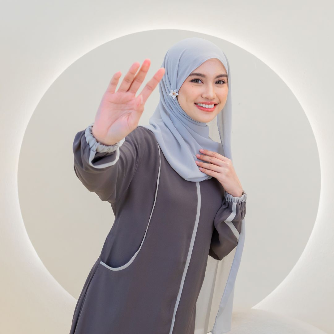 SHABIYAN-366 Gamis Remaja Polos | Dress Wanita Muslimah Wollycrepe