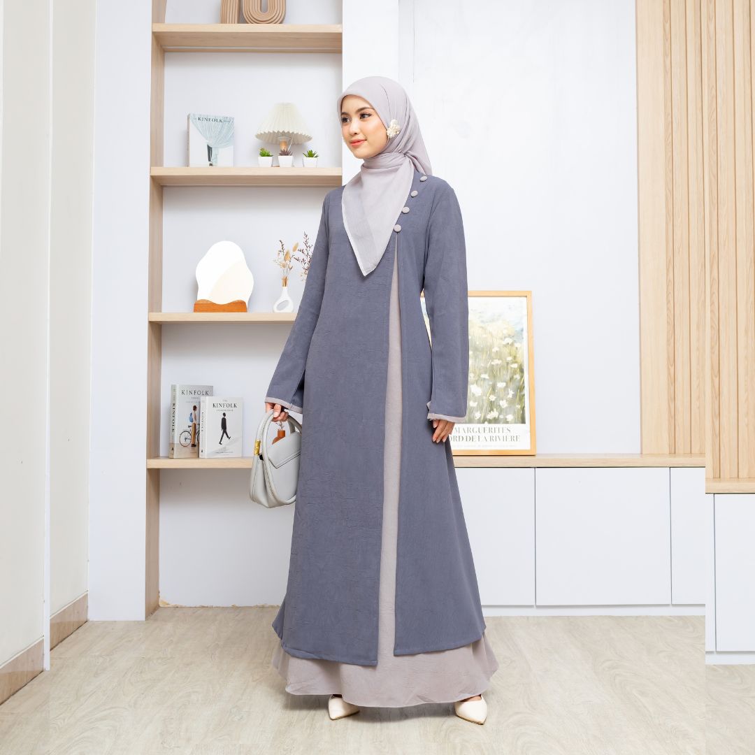 SHABIYAN Gamis Wanita Dress Muslimah Remaja Polos Kekinian | 474