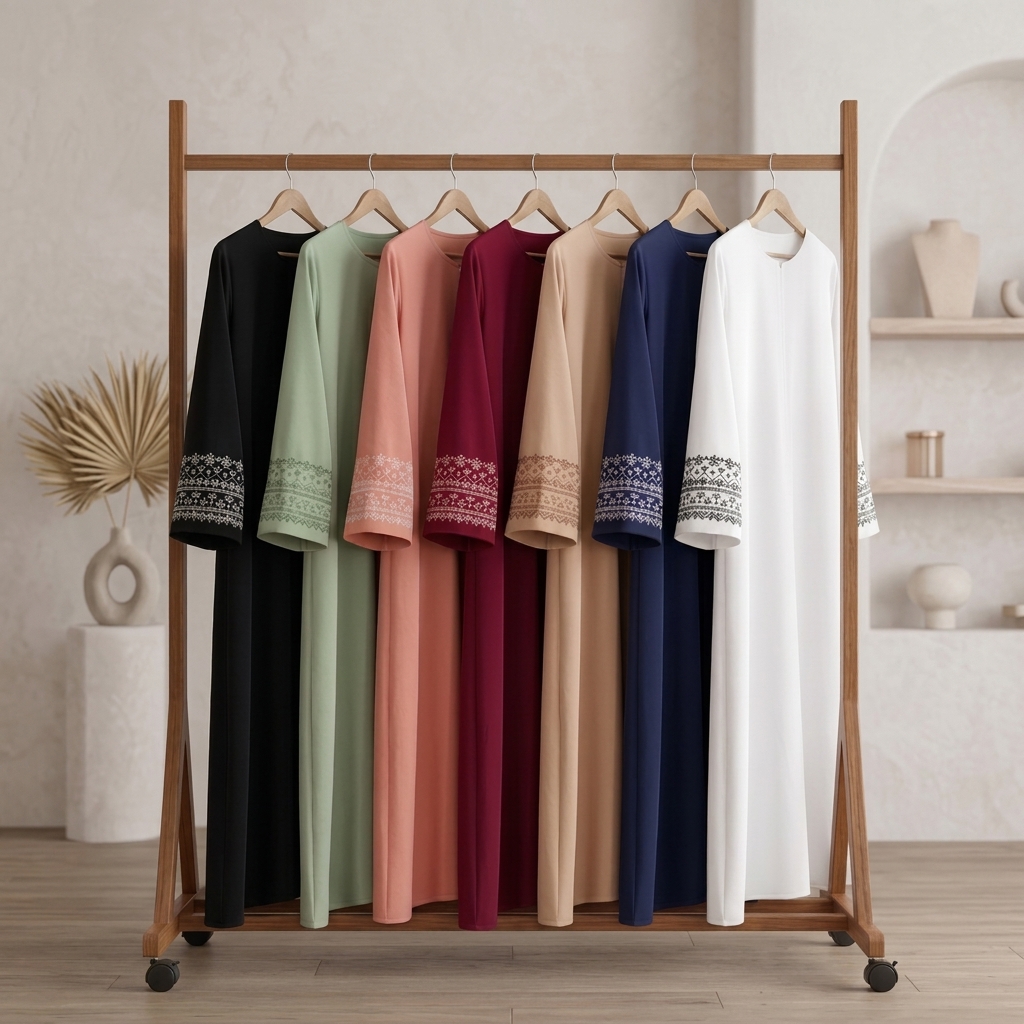 SHABIYAN 620 Abaya Hitam Bordir Turkey Busui Friendly