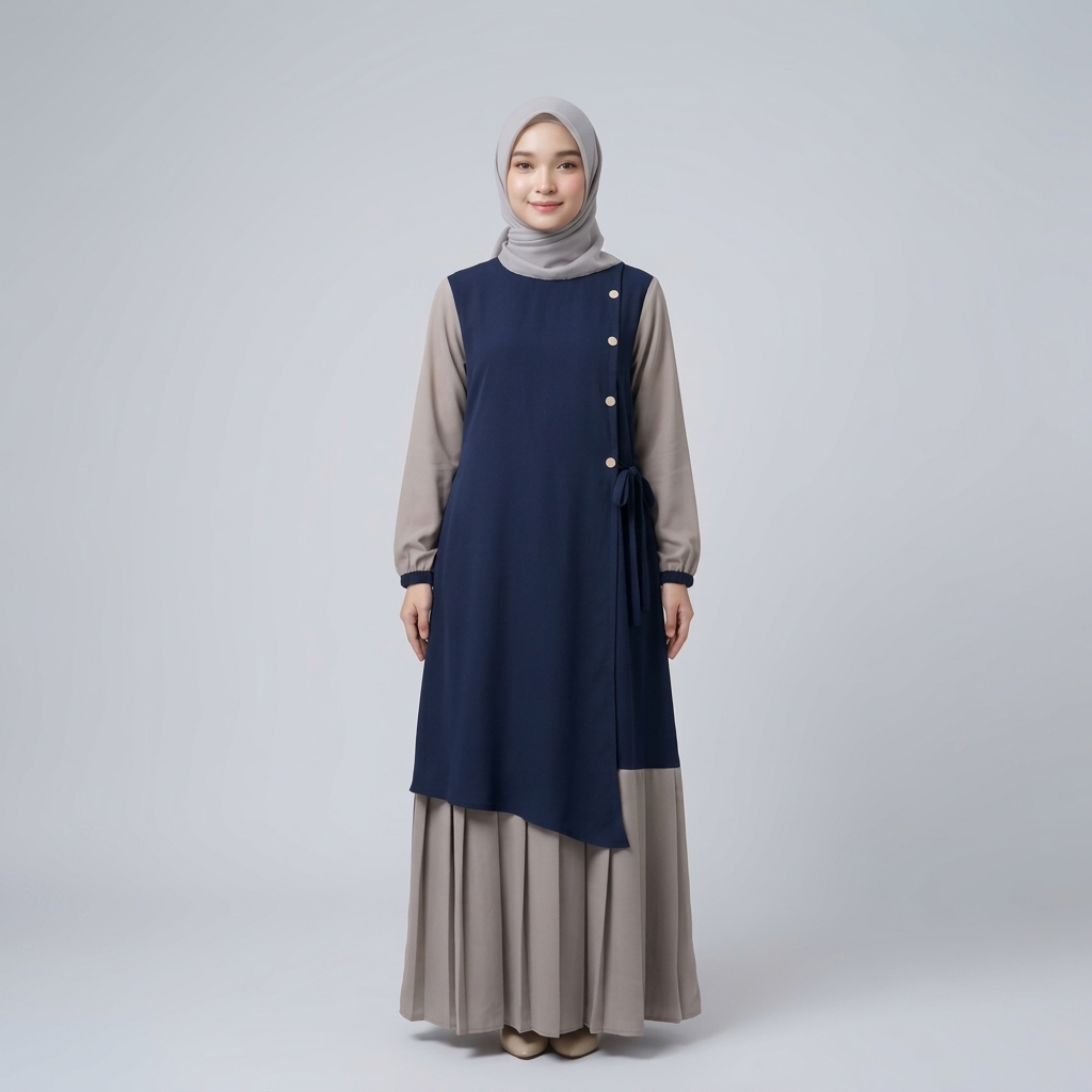 SHABIYAN-391 Gamis Remaja | Gamis Wanita Polos Wollycrepe XS - Jumbo