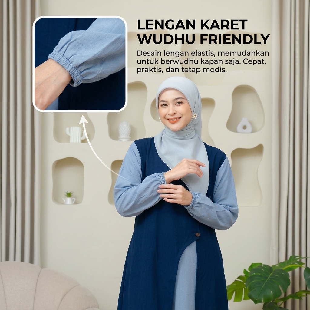 SHABIYAN 603 Dress Gamis Wanita Set Outer