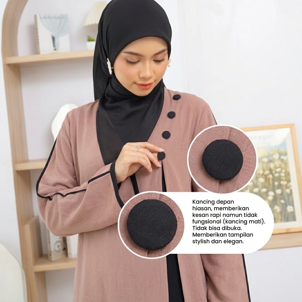 SHABIYAN Gamis Wanita Dress Muslimah Remaja Polos Kekinian | 474