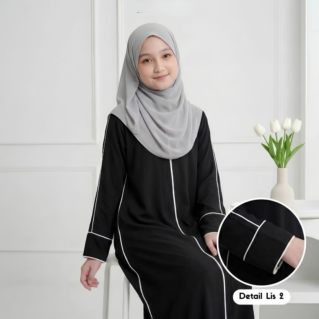 SHABIYAN-648 Gamis Anak Perempuan Tanggung 11- 13 -16 Tahun Santri Pesantren