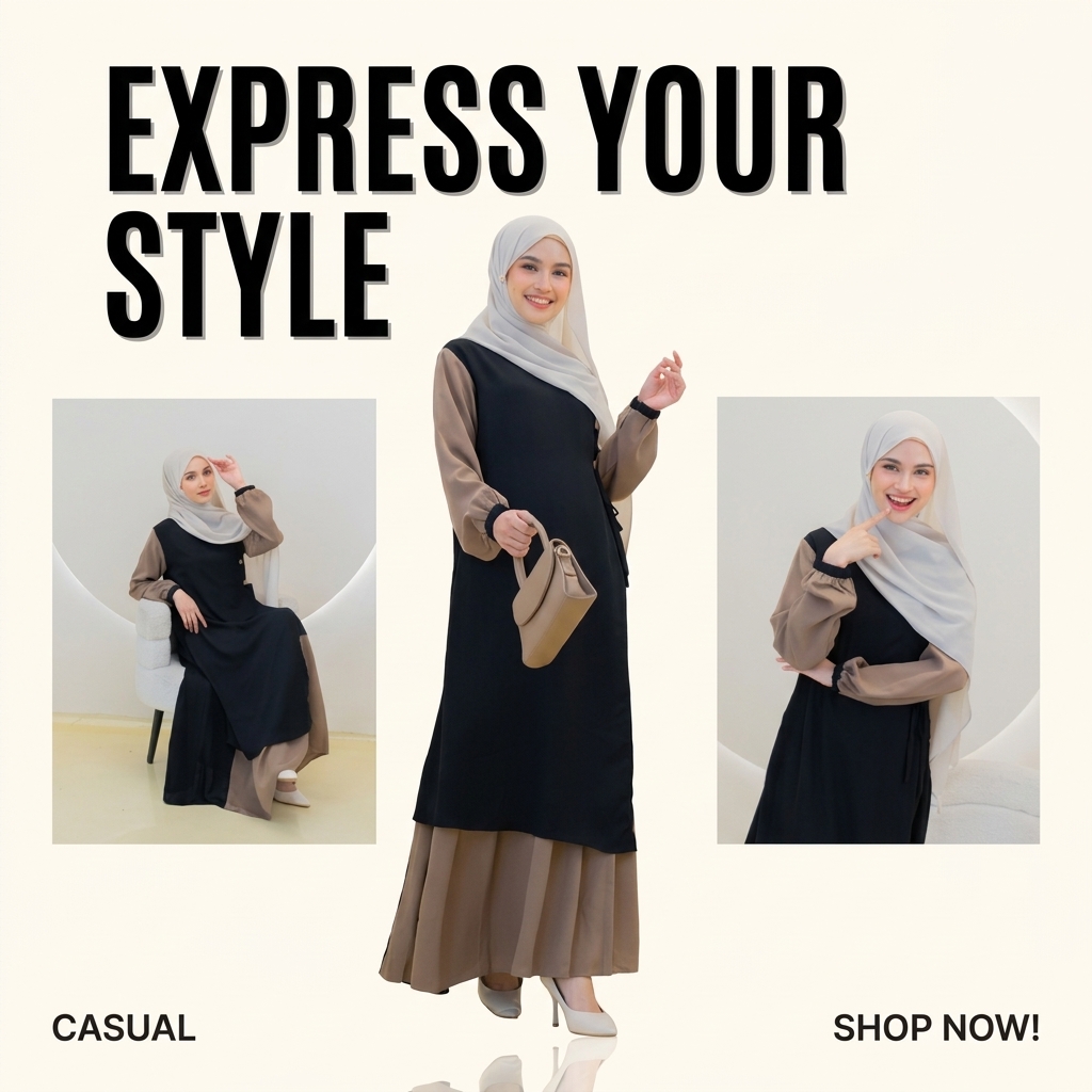 SHABIYAN-391 Gamis Remaja | Gamis Wanita Polos Wollycrepe XS - Jumbo
