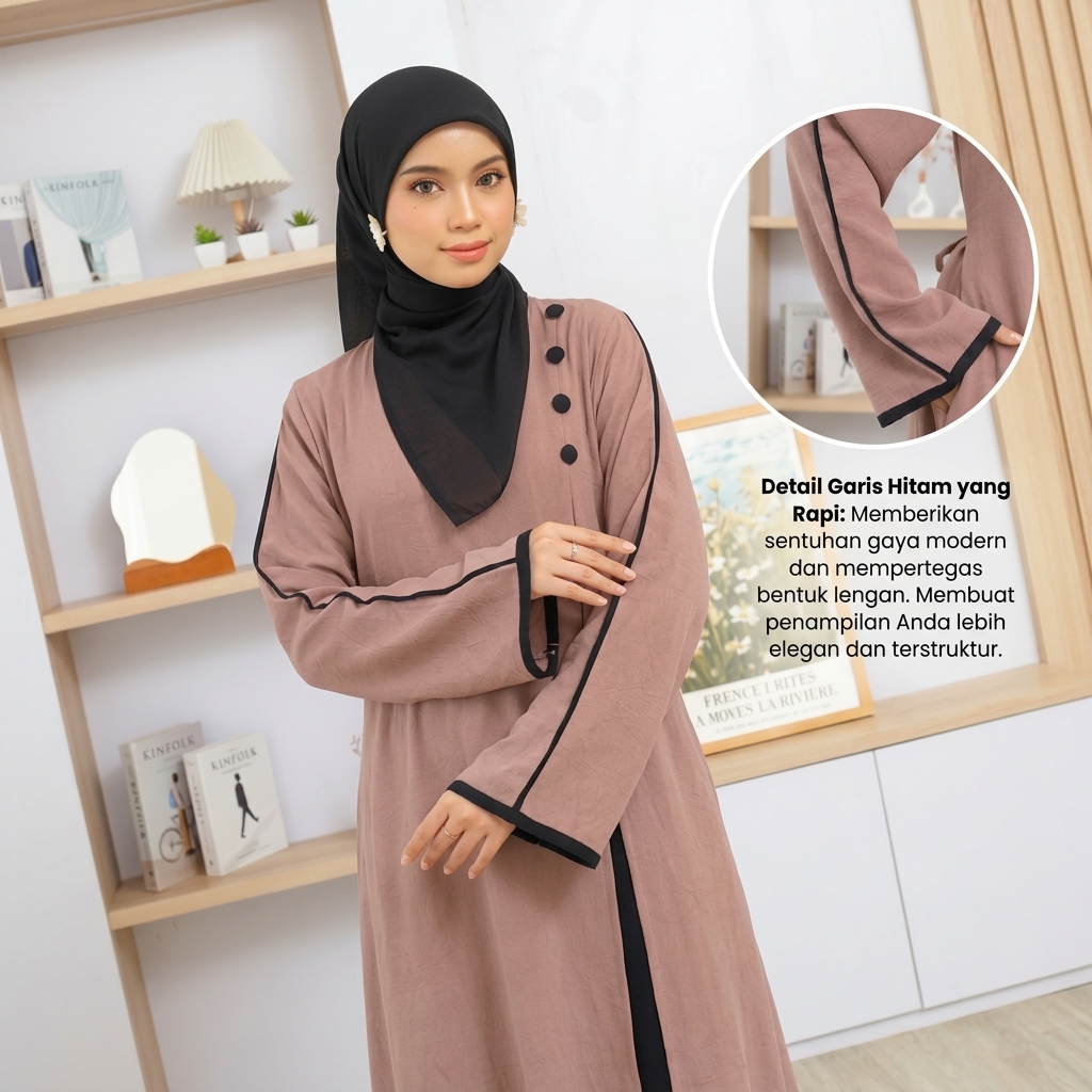 SHABIYAN Gamis Wanita Dress Muslimah Remaja Polos Kekinian | 474