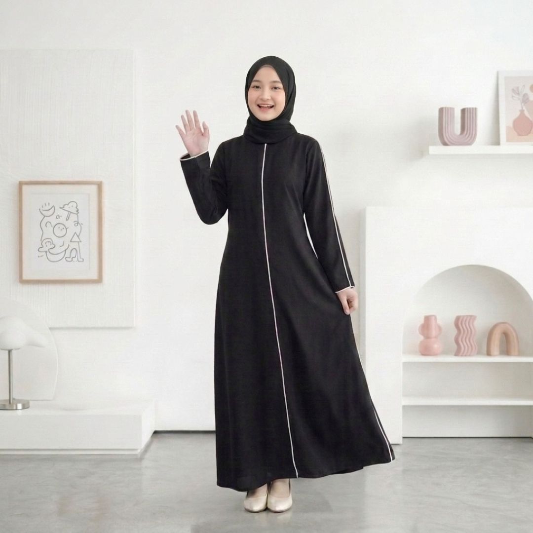 SHABIYAN-648 Gamis Anak Perempuan Tanggung 11- 13 -16 Tahun Santri Pesantren