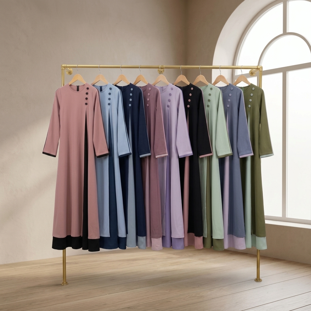 SHABIYAN Gamis Wanita Dress Muslimah Remaja Polos Kekinian | 474