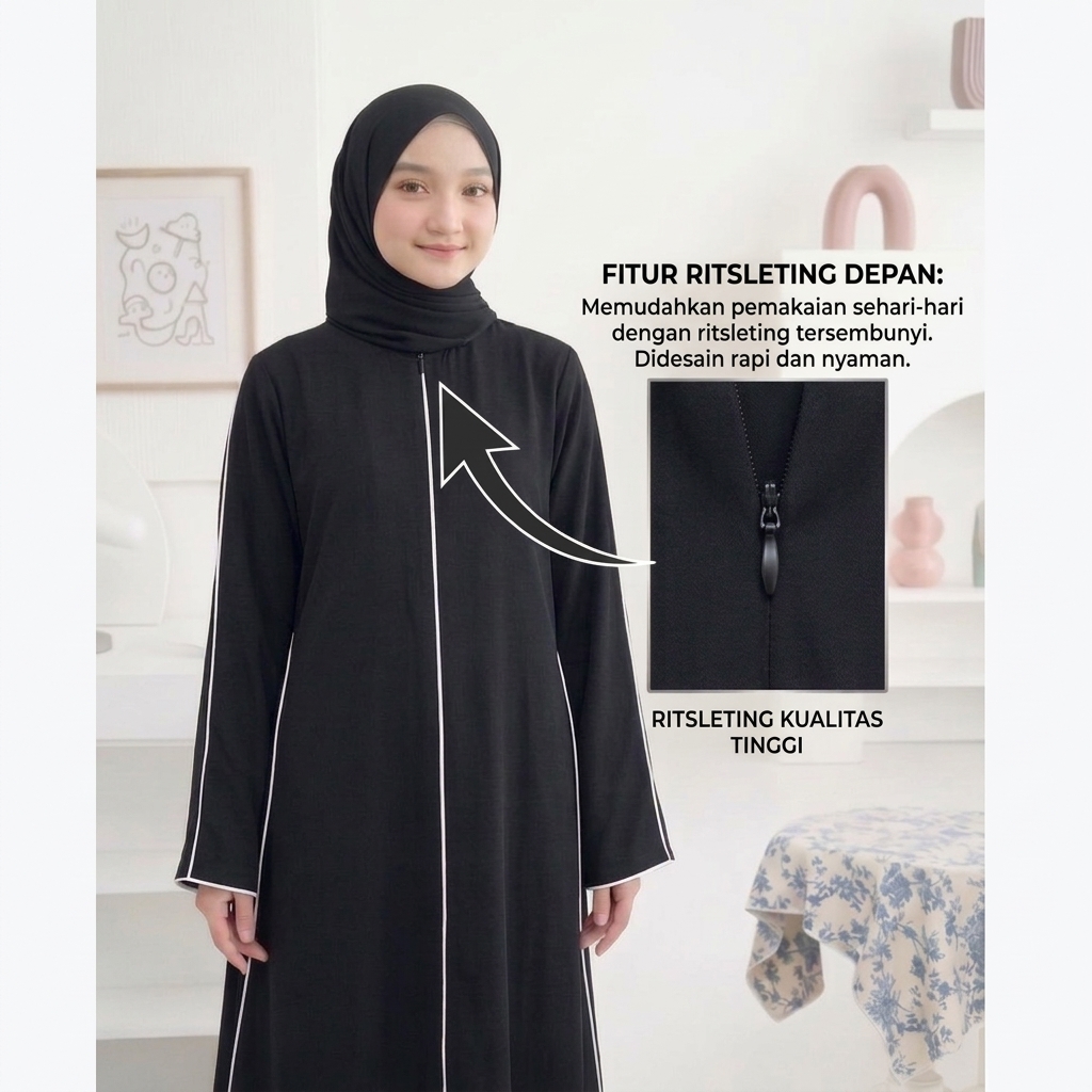 SHABIYAN-648 Gamis Anak Perempuan Tanggung 11- 13 -16 Tahun Santri Pesantren
