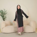 SHABIYAN 440 Gamis Remaja Abaya Kombinasi Simple Crinkle CEY | Hana