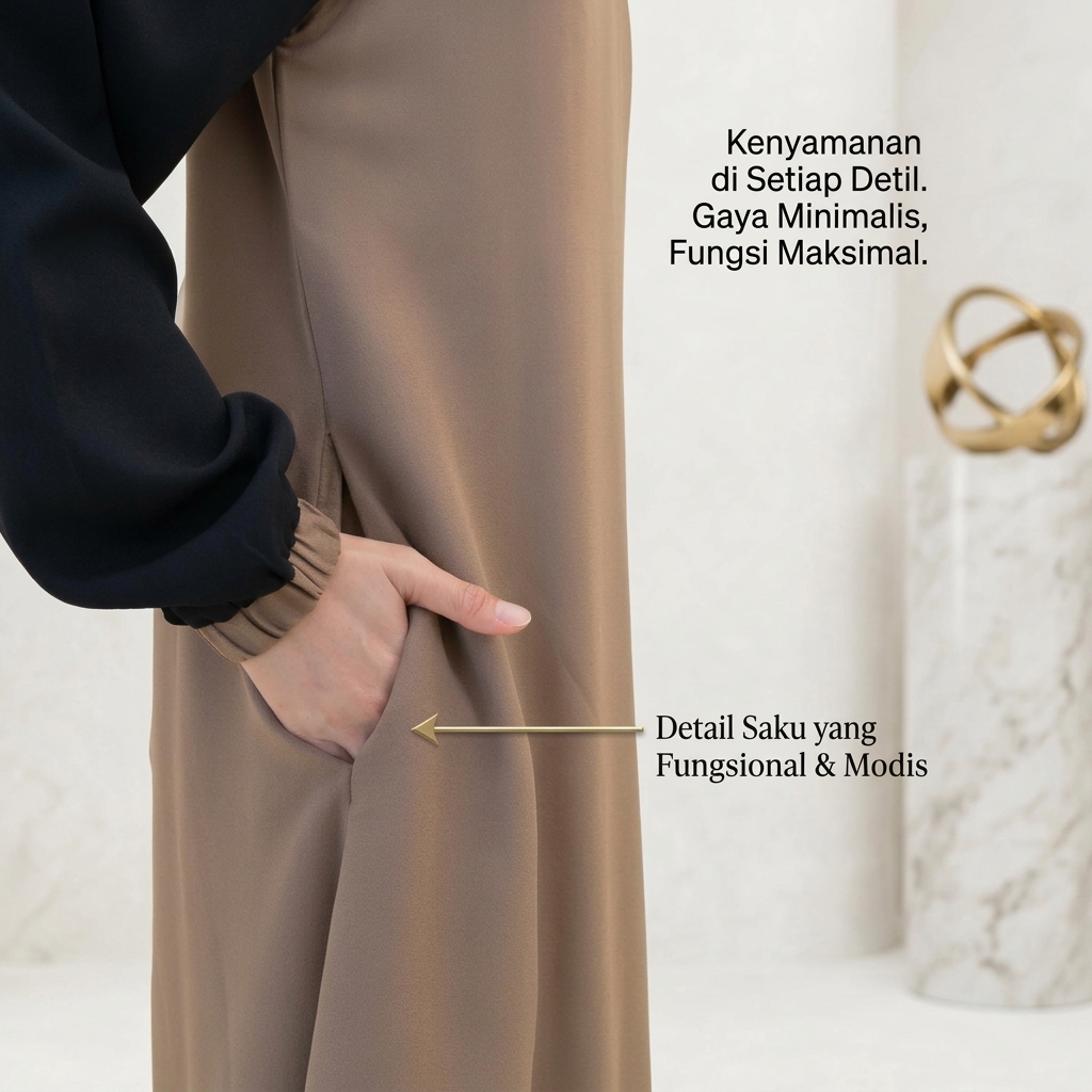 SHABIYAN-391 Gamis Remaja | Gamis Wanita Polos Wollycrepe XS - Jumbo