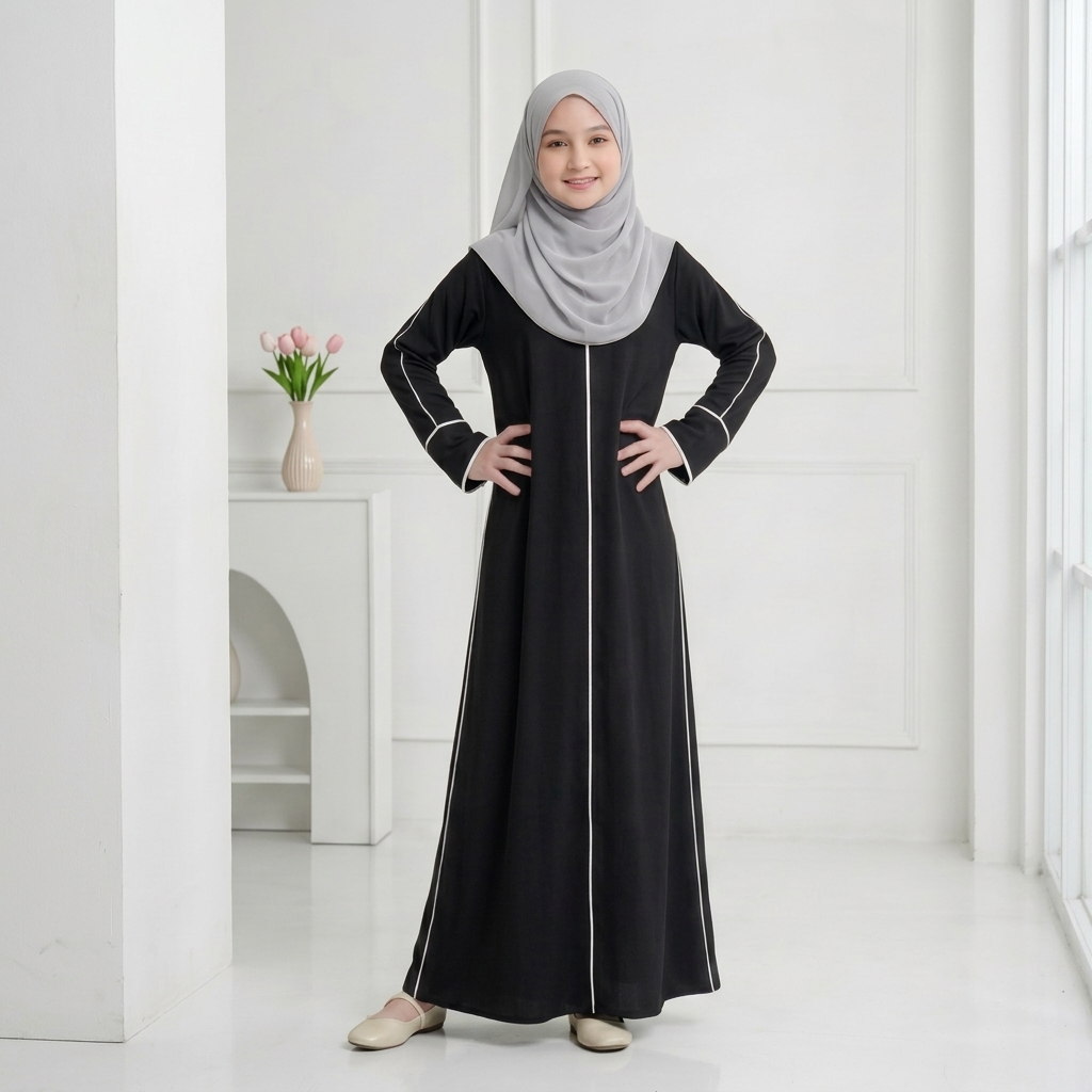 SHABIYAN-648 Gamis Anak Perempuan Tanggung 11- 13 -16 Tahun Santri Pesantren