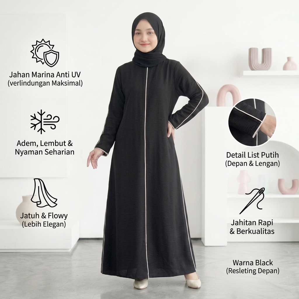 SHABIYAN-648 Gamis Anak Perempuan Tanggung 11- 13 -16 Tahun Santri Pesantren