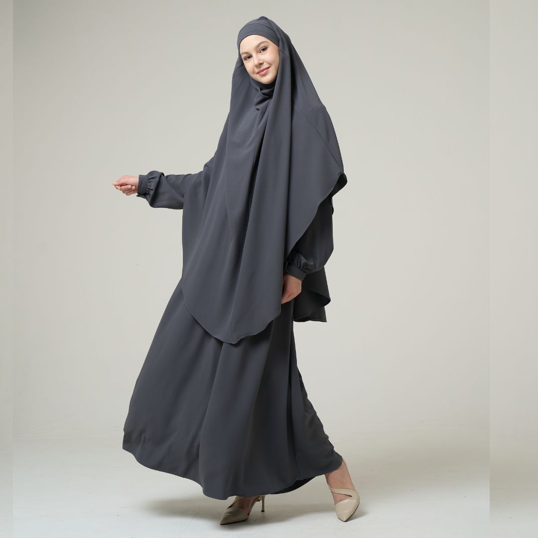 SHABIYAN 628 Gamis Syar'i Wanita Set French Khimar Panjang Muslimah | Rumy