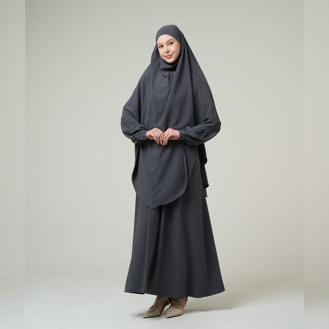SHABIYAN 628 Gamis Syar'i Wanita Set French Khimar Panjang Muslimah | Rumy