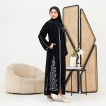 SHABIYAN 617 Abaya Bordir Jetblack Haji dan Umrah Busui