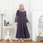 SHABIYAN-657 Gamis Wanita Bordir Lengan Simpel Elegan