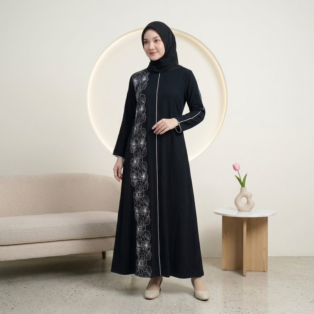SHABIYAN Gamis Wanita Bordir Couple Ibu dan AnakTerbaru | 667