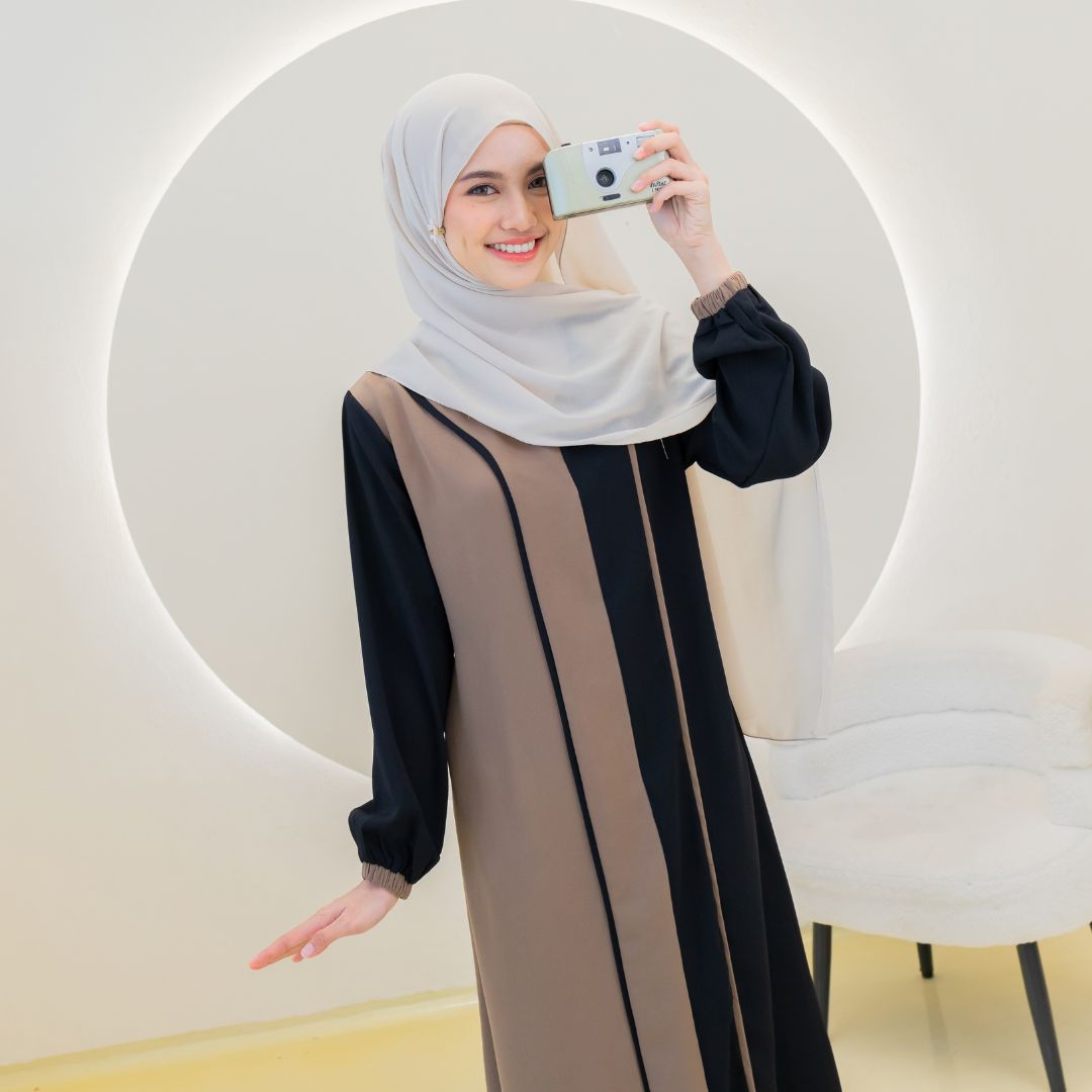 SHABIYAN Gamis Wanita Remaja Santri Kombinasi Warna XS - Jumbo | 395