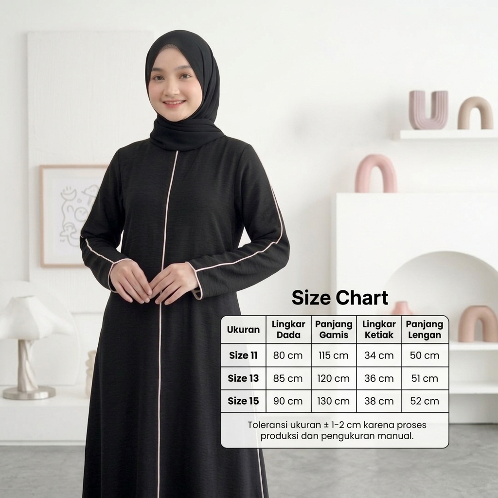 SHABIYAN-648 Gamis Anak Perempuan Tanggung 11- 13 -16 Tahun Santri Pesantren