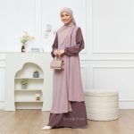 SHABIYAN 435 Gamis Remaja Dewasa Kombinasi 2 Warna | Syakila
