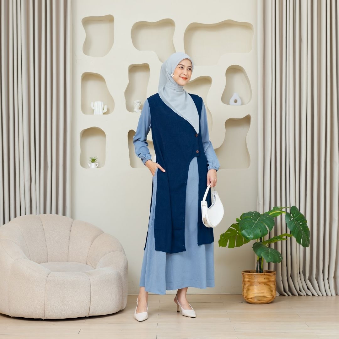 SHABIYAN 603 Dress Gamis Wanita Set Outer