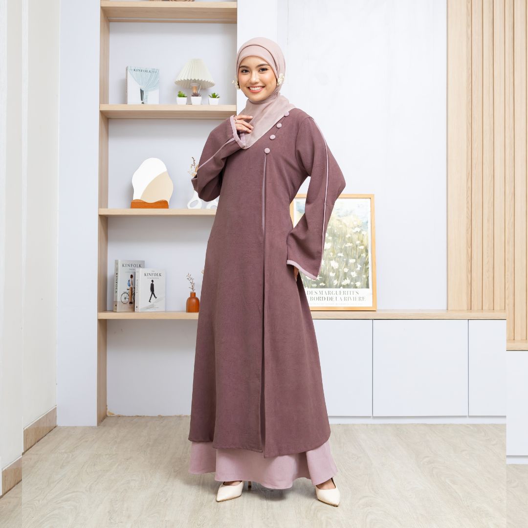 SHABIYAN Gamis Wanita Dress Muslimah Remaja Polos Kekinian | 474