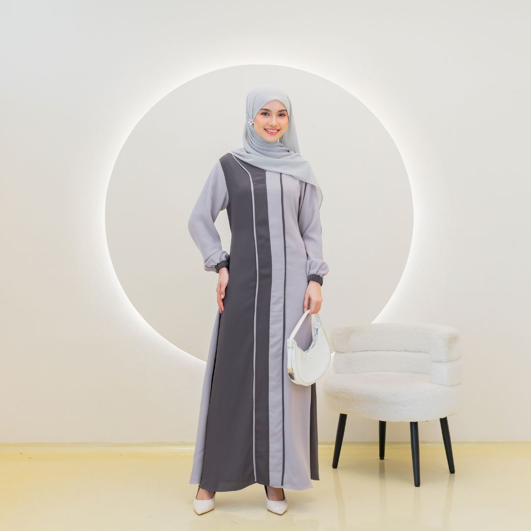 SHABIYAN Gamis Wanita Remaja Santri Kombinasi Warna XS - Jumbo | 395