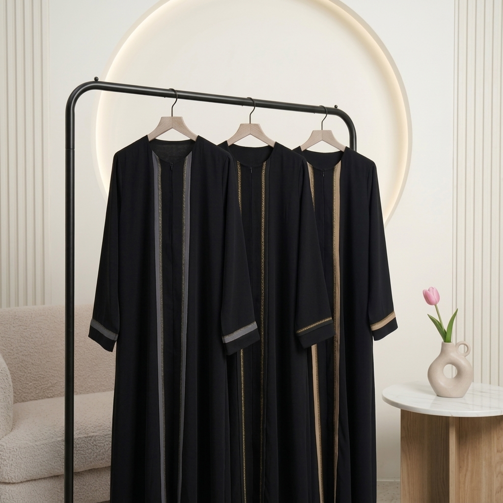 SHABIYAN 616 Gamis Abaya Hitam Elegan | Jetblack Arab Style Busui Friendly