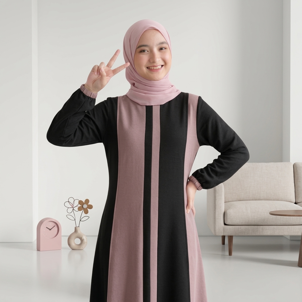 SHABIYAN-393 Gamis Anak Remaja Tanggung 7 Tahun - 13 Tahun
