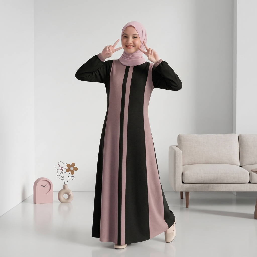 SHABIYAN-393 Gamis Anak Remaja Tanggung 7 Tahun - 13 Tahun