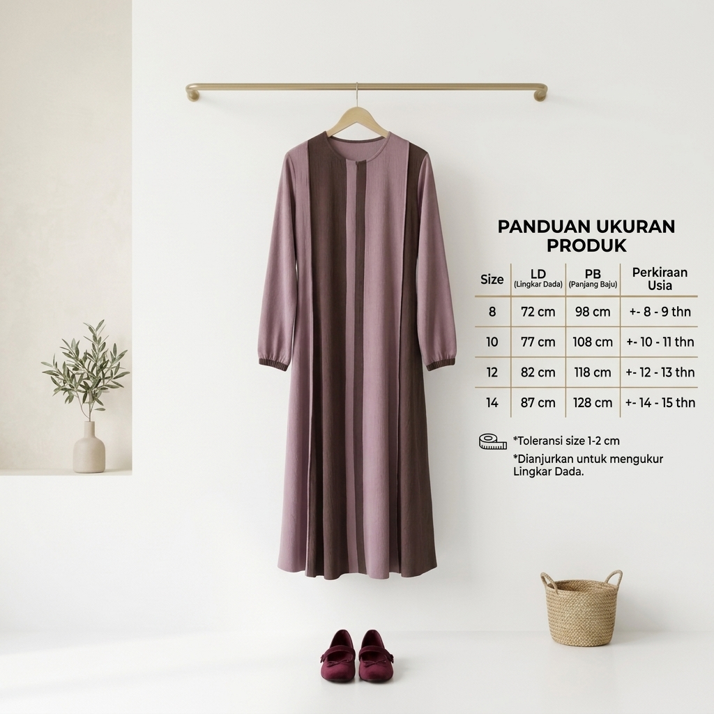 SHABIYAN-393 Gamis Anak Remaja Tanggung 7 Tahun - 13 Tahun