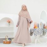 SHABIYAN-647 Gamis Umrah Haji Muslimah Bordir Elegan Longgar Nyaman