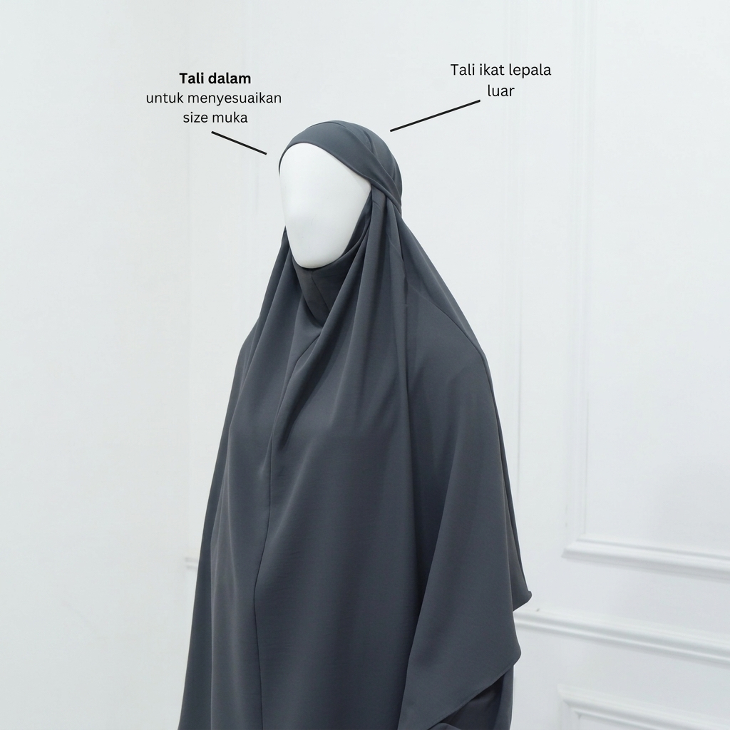 SHABIYAN 628 Gamis Syar'i Wanita Set French Khimar Panjang Muslimah | Rumy